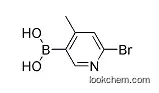 Molecular Structure of 1072945-75-5 (6-Bromo-4-methylpyridine-3-boronic acid)